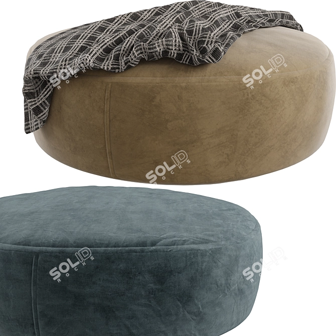 Cozy Comfort Floor Pouf 3D model image 1