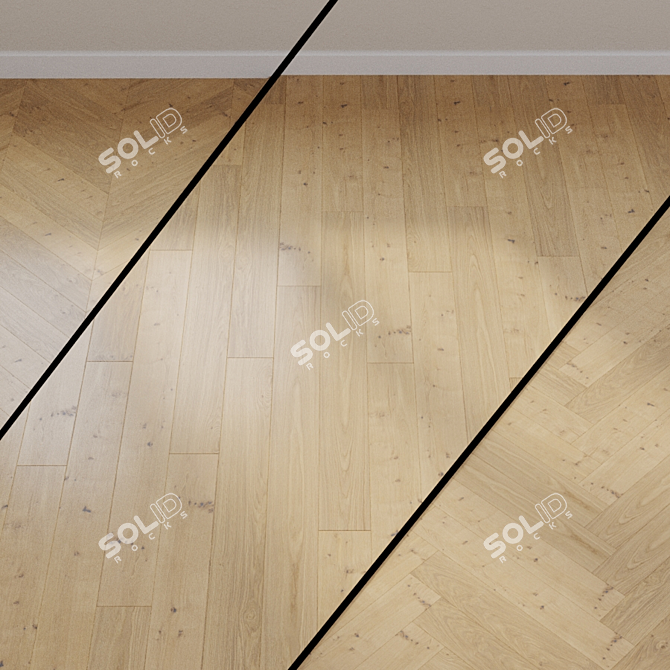 Haro Plaza 538963: White Puro Oak Parquet 3D model image 1