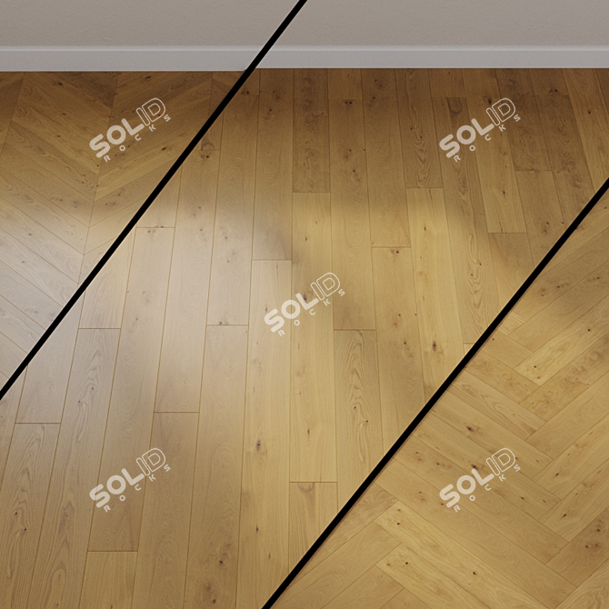 HARO PARQUET 4000 Oak Plank: Markant Beauty 3D model image 1