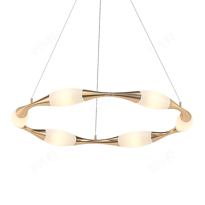 Bubble Drop LED Chandelier 3D model image 1