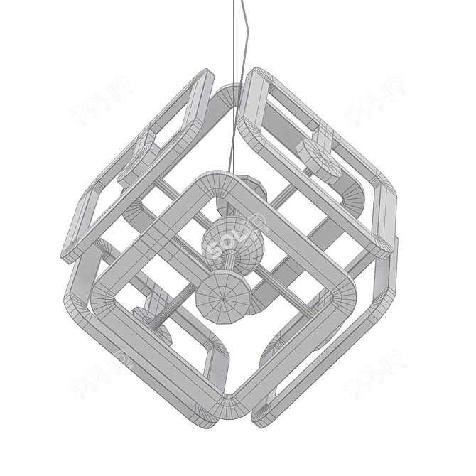 Elegant Transmitter Chandelier 3D model image 2