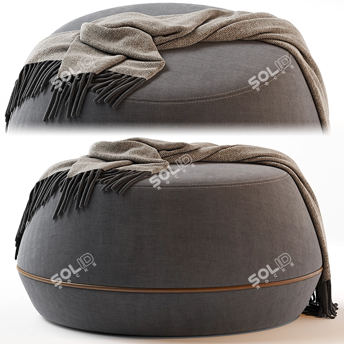 Cozy Cocoon Pouf: Modern and Stylish Seating 3D model image 1