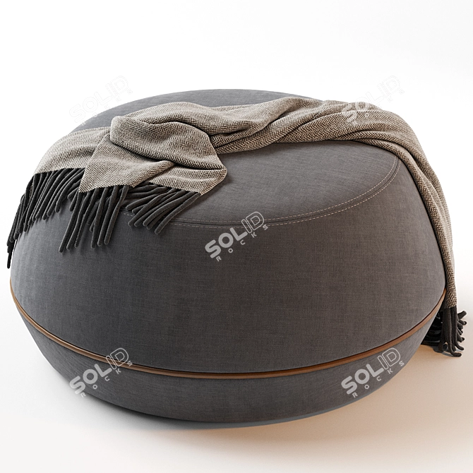 Cozy Cocoon Pouf: Modern and Stylish Seating 3D model image 2