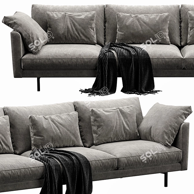 Modern Linteloo Metropolitan Sofa 3D model image 4
