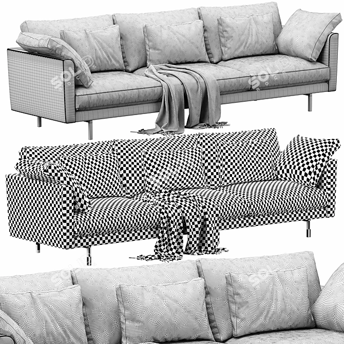 Modern Linteloo Metropolitan Sofa 3D model image 5