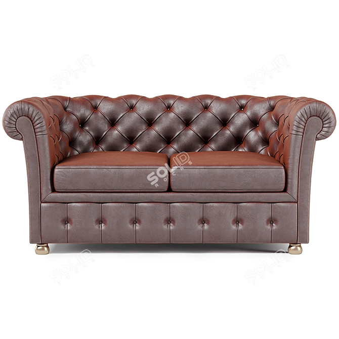 Elegant Chester Sofa - PBR Ready 3D model image 2