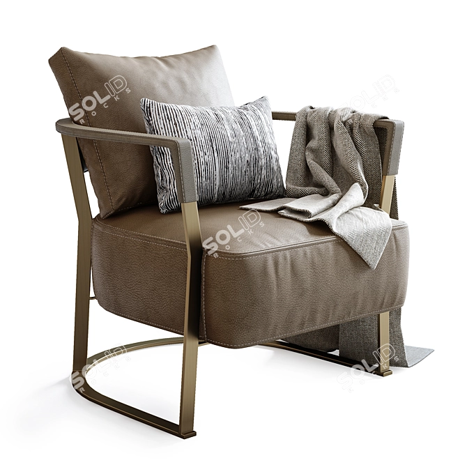 Elegant Kathryn Armchair: Perfect Blend of Style and Comfort 3D model image 1