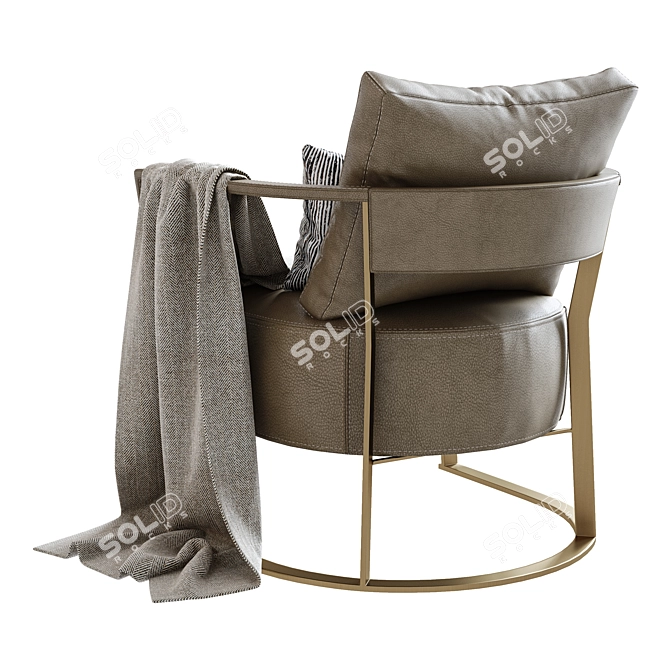 Elegant Kathryn Armchair: Perfect Blend of Style and Comfort 3D model image 2