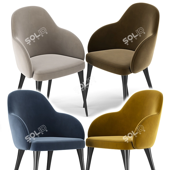 Sleek and Elegant Giulia Chair 3D model image 2