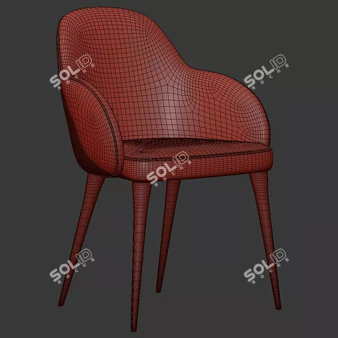 Sleek and Elegant Giulia Chair 3D model image 5