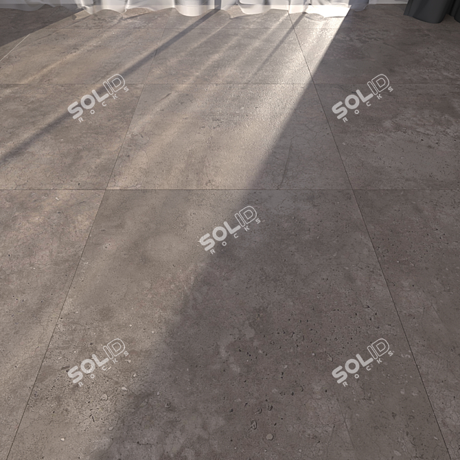 Premium Taupe Floor Tiles 3D model image 1