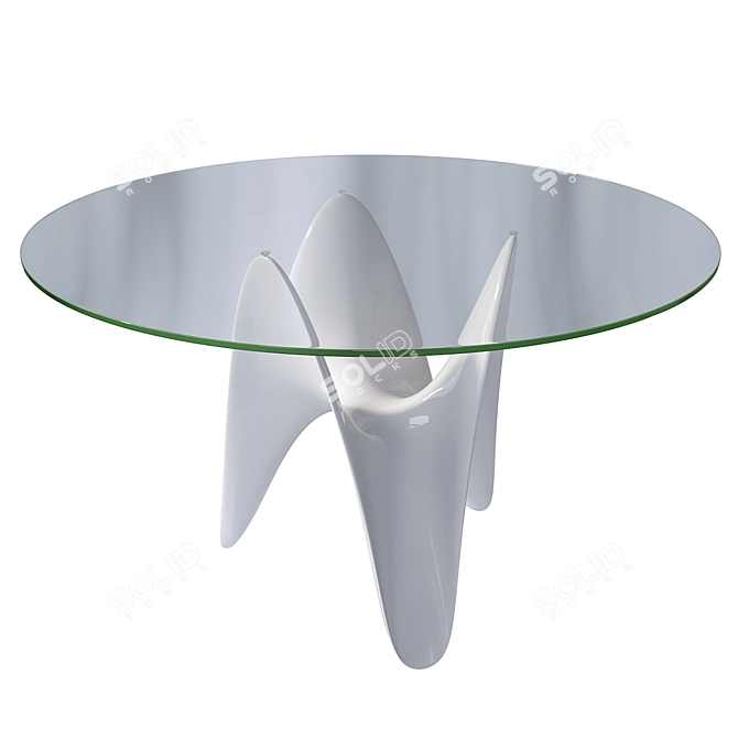 Elegant Gaya Dining Table 3D model image 1