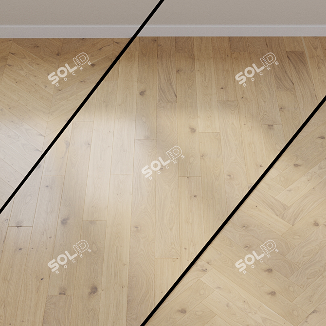 HARO PRO Parquet 3500 - Eiche Puroweiß Vario 3D model image 1