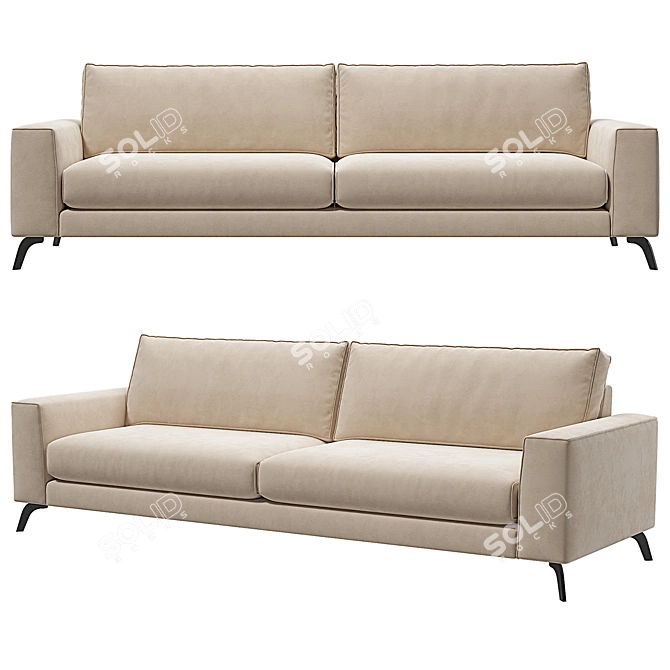 Athena Sofa: Sleek and Stylish Design 3D model image 1