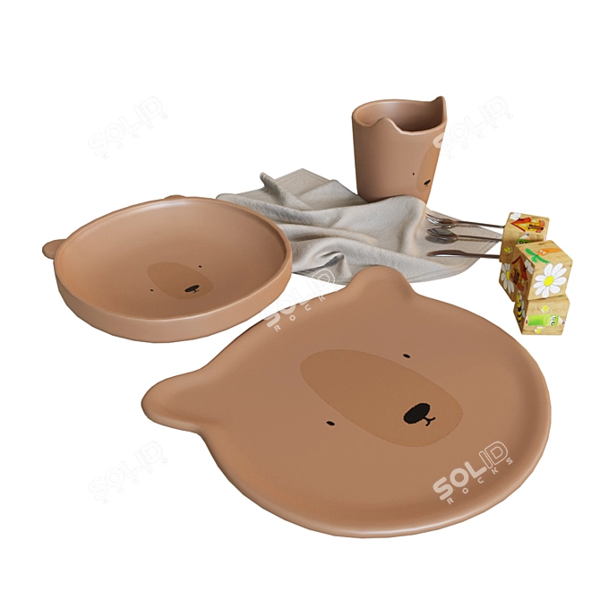 Kids Porcelain Appliance Set 3D model image 3