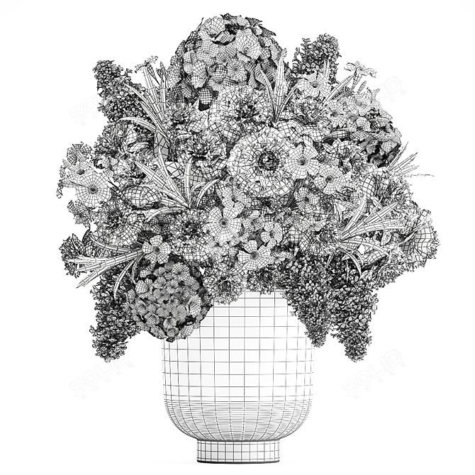 Spring Blossom Bouquet 3D model image 6