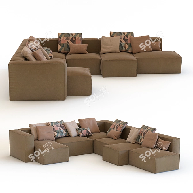 Maya Modular Sofa: Stylish and Versatile 3D model image 6