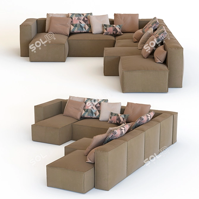 Maya Modular Sofa: Stylish and Versatile 3D model image 7