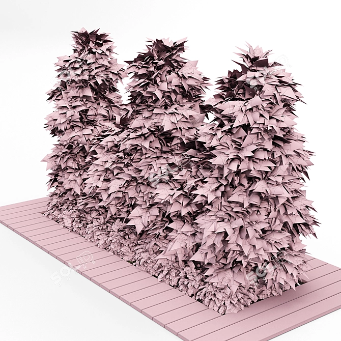 Slim Hinoki Cypress Tree - Perfect for Small Yards 3D model image 5