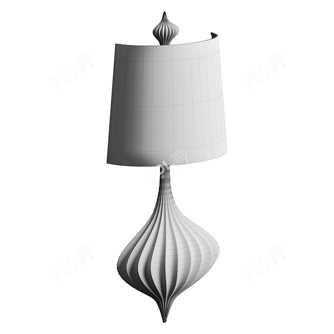 Elegant Ceramic Lantern Sconce 3D model image 4