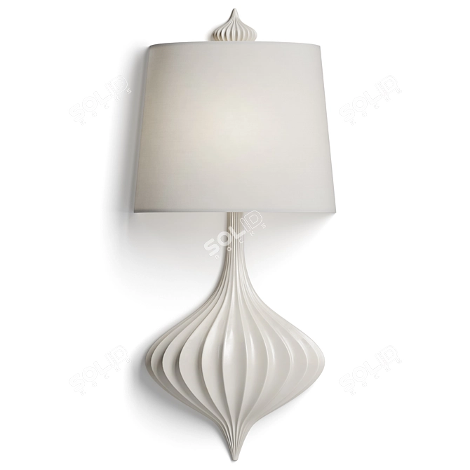 Elegant Ceramic Lantern Sconce 3D model image 5