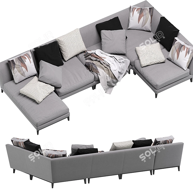 Weston Mood Sofa: Contemporary Elegance 3D model image 2