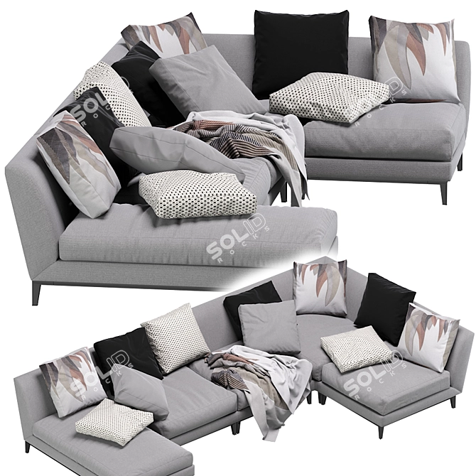 Weston Mood Sofa: Contemporary Elegance 3D model image 3