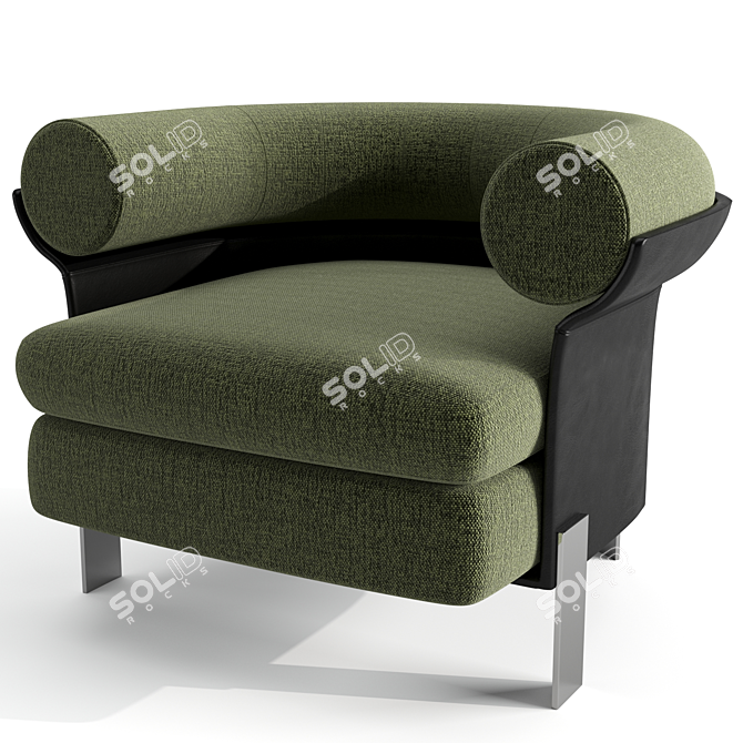 Minotti Mattia Lounge Armchair 3D model image 1