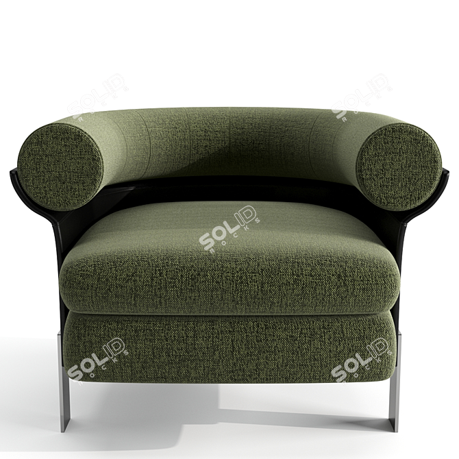 Minotti Mattia Lounge Armchair 3D model image 2