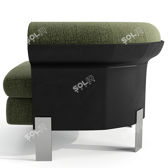 Minotti Mattia Lounge Armchair 3D model image 3