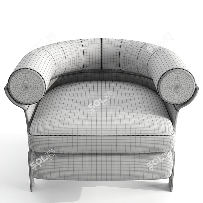 Minotti Mattia Lounge Armchair 3D model image 5