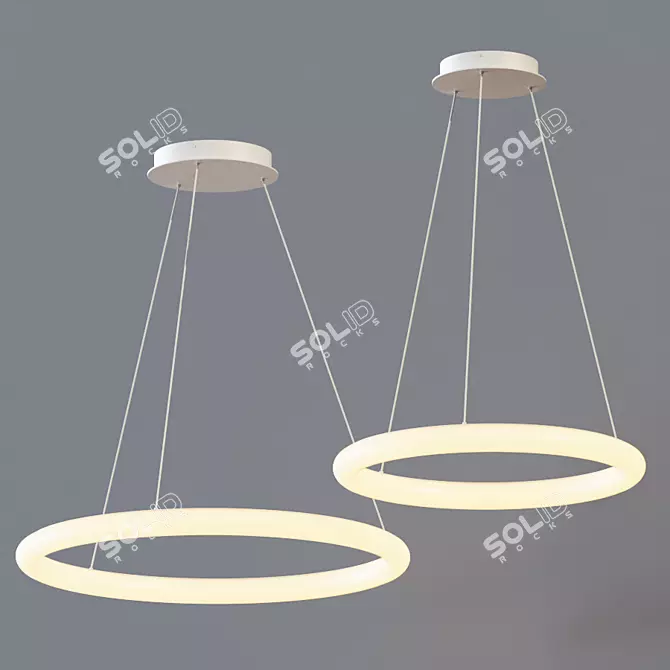 Cumulus Pendant Light: Minimalist Elegance 3D model image 1