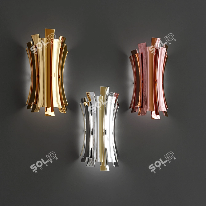 Brass Petal Wall Sconce: Etta by Delightfull 3D model image 1