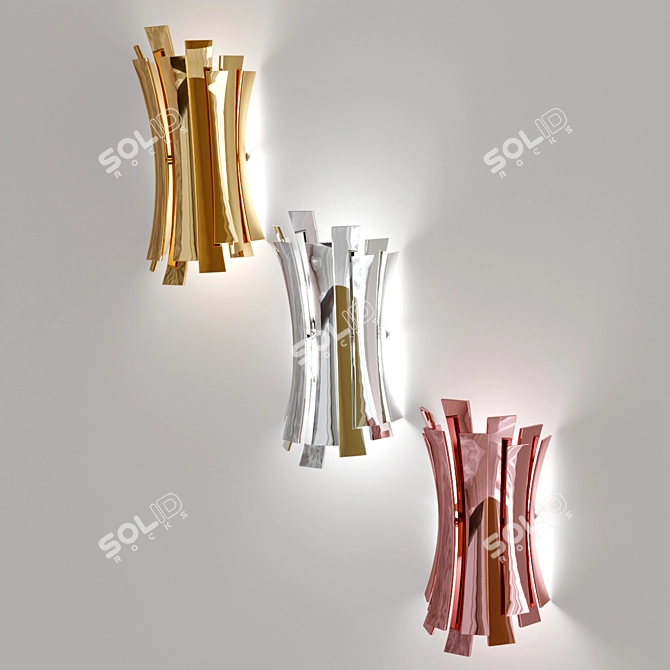 Brass Petal Wall Sconce: Etta by Delightfull 3D model image 2