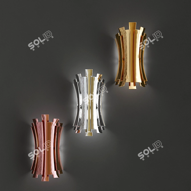 Brass Petal Wall Sconce: Etta by Delightfull 3D model image 3