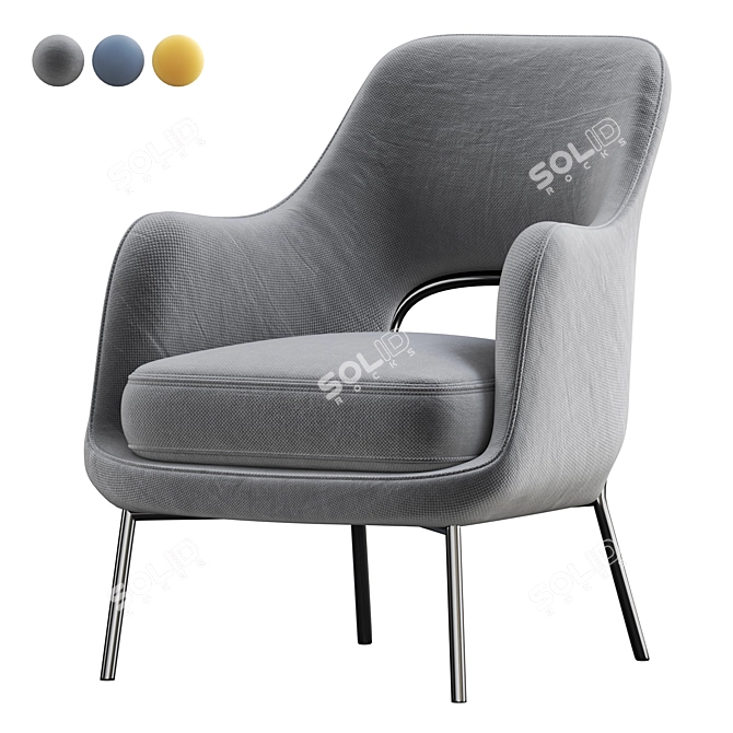 Elegant Flexform Joyce Armchair 3D model image 1