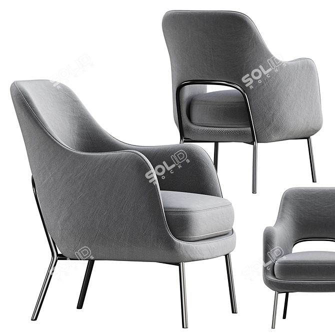 Elegant Flexform Joyce Armchair 3D model image 2