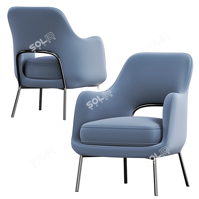 Elegant Flexform Joyce Armchair 3D model image 4