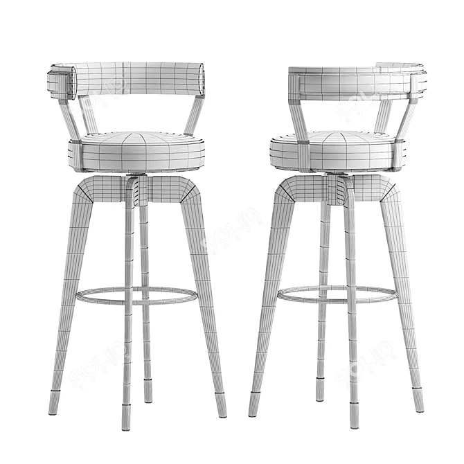 Sleek Bar Chair GILMORE 3D model image 5