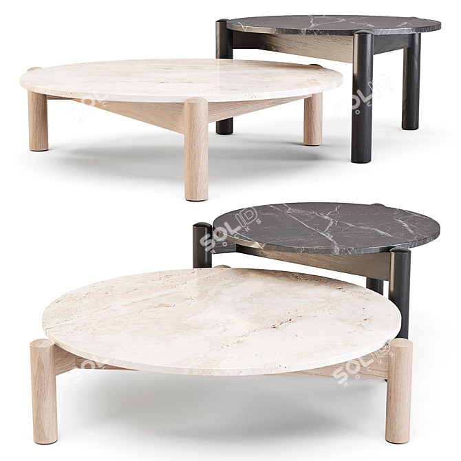 Cassina 535 Plateau Coffee Table 3D model image 1