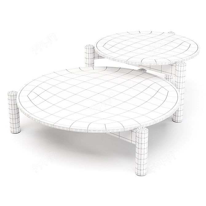 Cassina 535 Plateau Coffee Table 3D model image 4