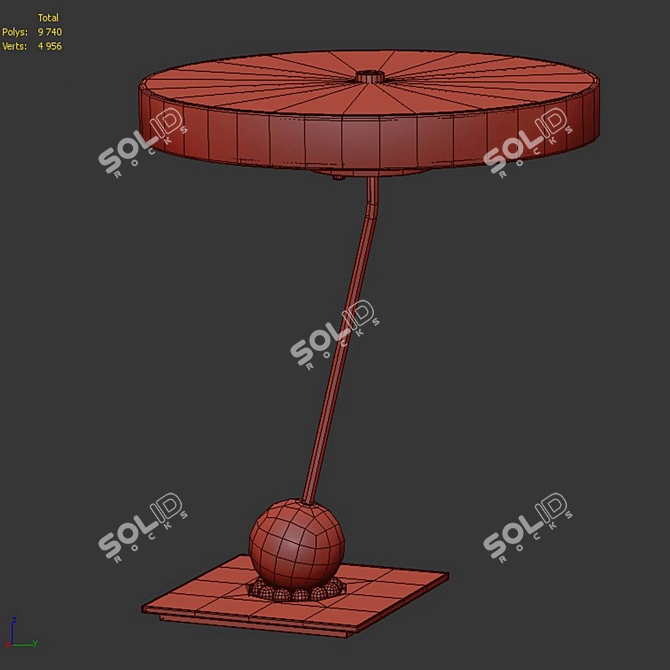 Sleek and Modern Disq LED Table Lamp 3D model image 2