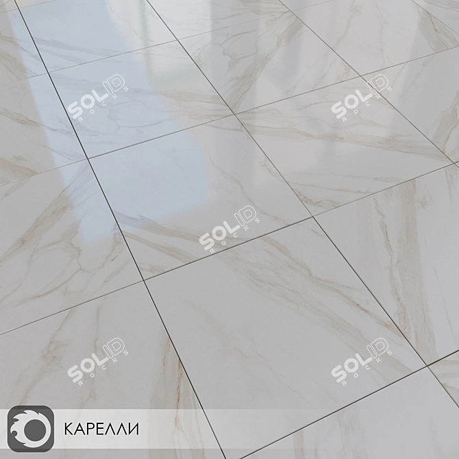 Carelli Beige Ceramic Tiles 3D model image 3