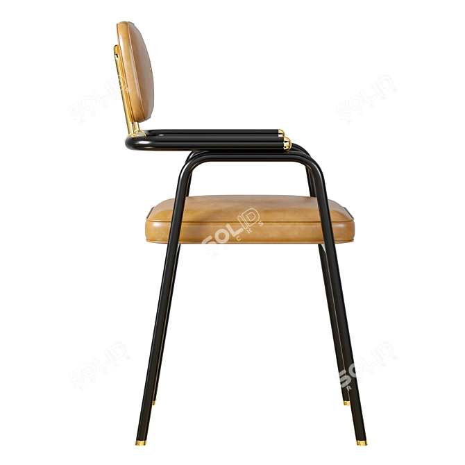 Elegant Bergman Dining Chair 3D model image 3