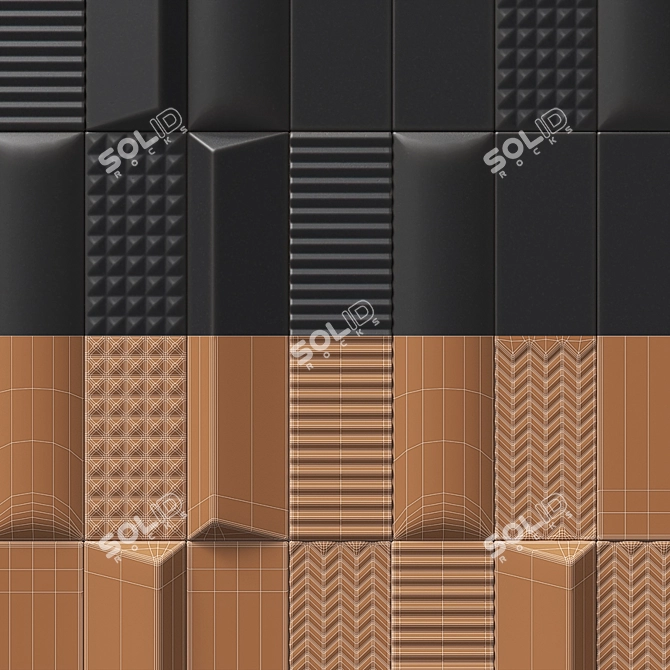 6 Styles of 41zero42 Ceramic Biscuit Tiles 3D model image 4