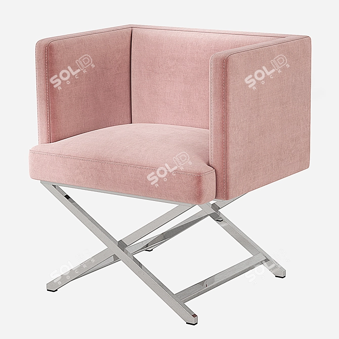 Elegant Eichholtz DAWSON Velvet Chair 3D model image 1