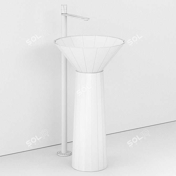Indigo Elegance: Antonio Lupi Albume Sink 3D model image 2
