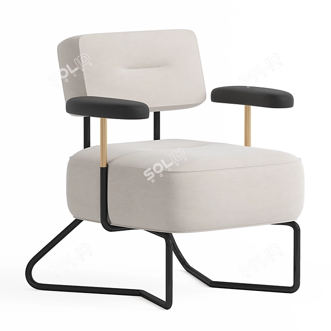 Relaxing Haven: Comfy Leisure Chair 3D model image 1