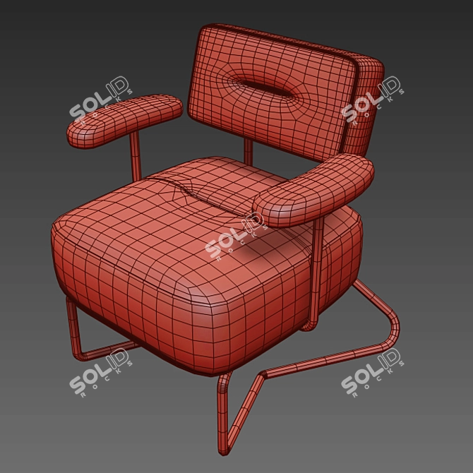 Relaxing Haven: Comfy Leisure Chair 3D model image 4