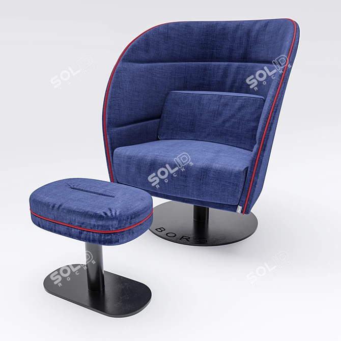 PESA Armchair: Ergonomic Nesting Comfort 3D model image 4